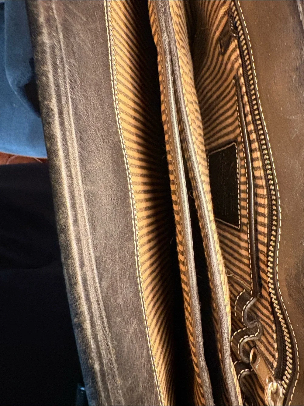Brighton for Business Briefcase Pocket Zipper Leather Handbag